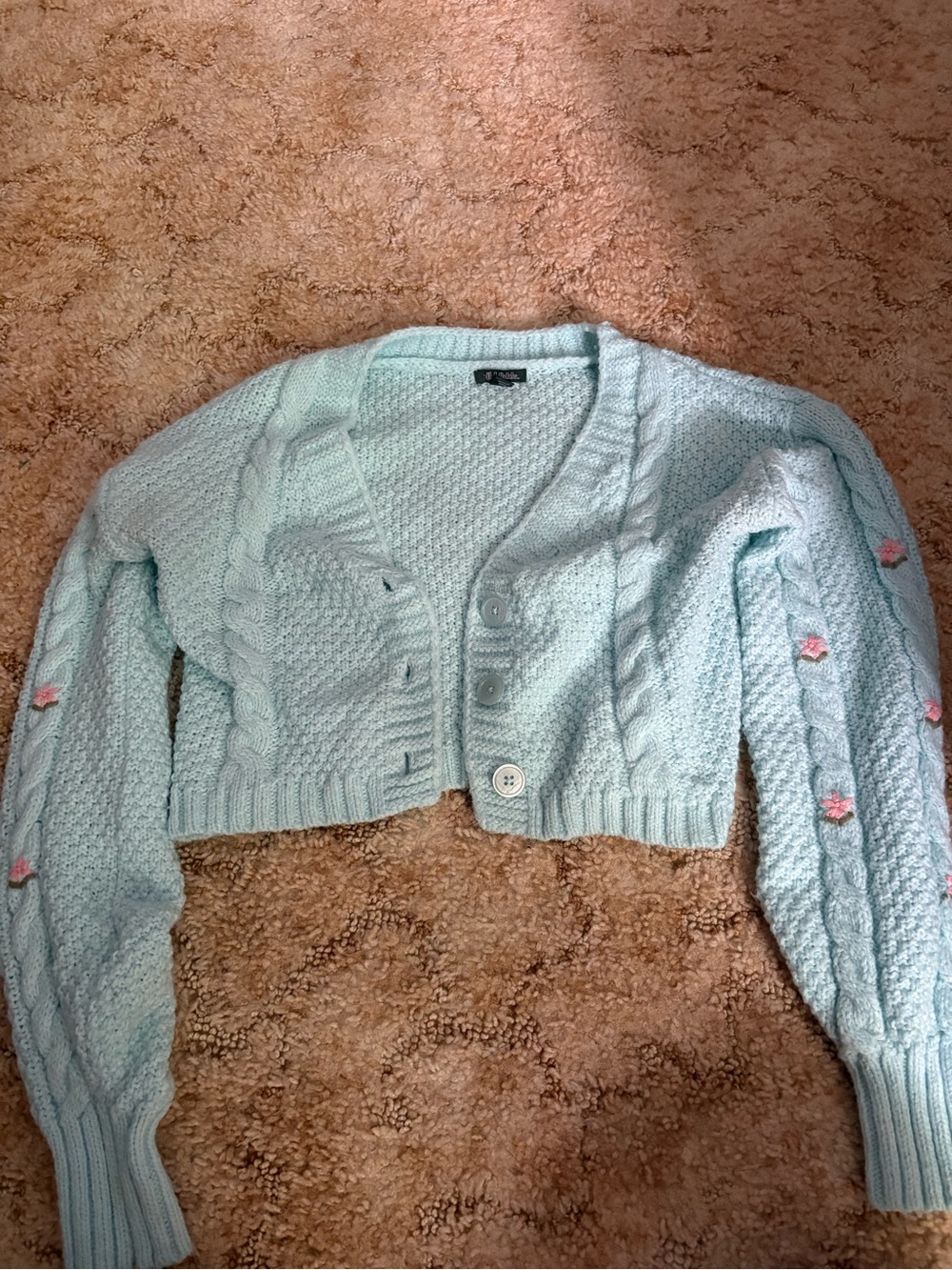 Light Blue Cropped Sweater